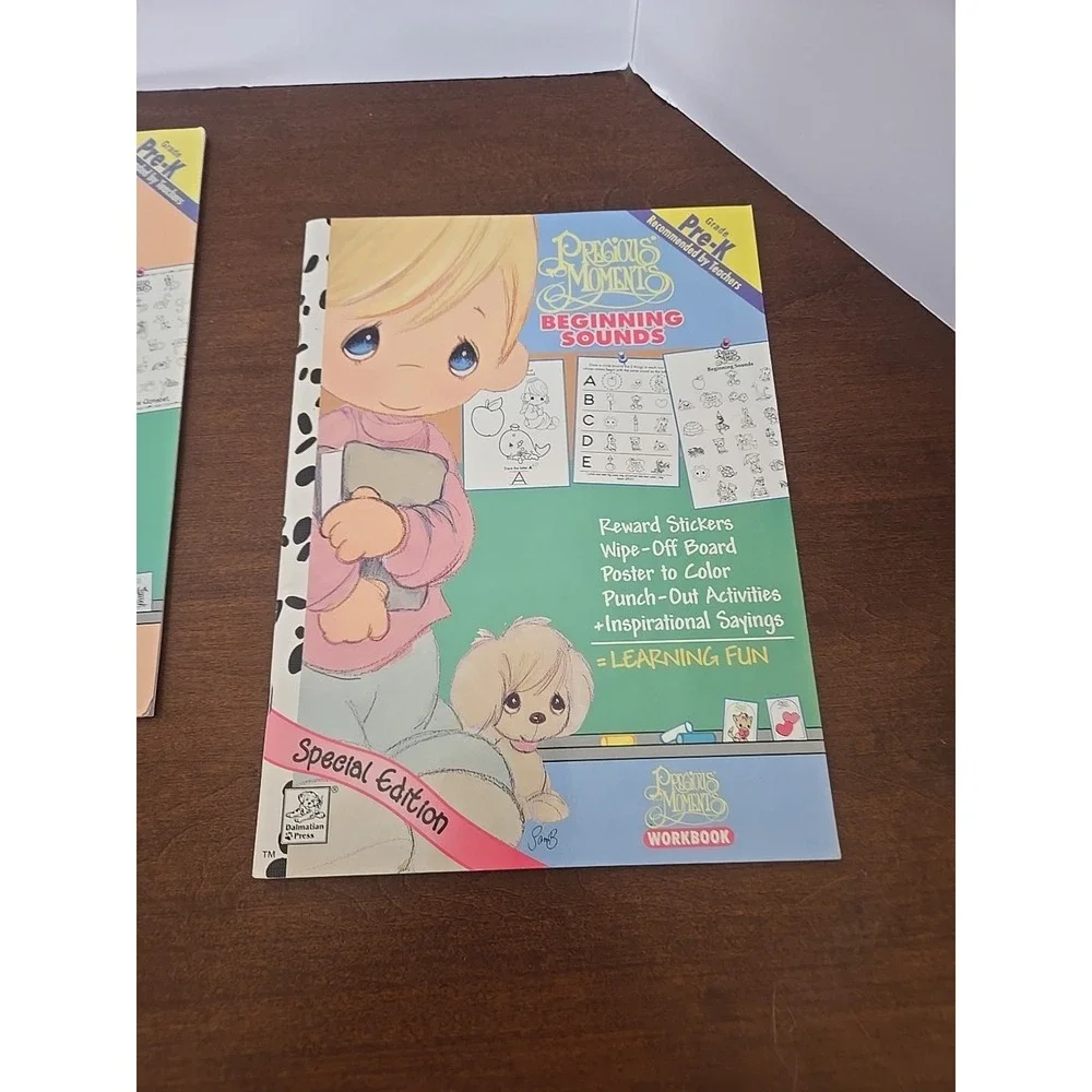 Precious‎ Moments Christian Homeschool Workbooks Lot of 3 Pre-K Phonics